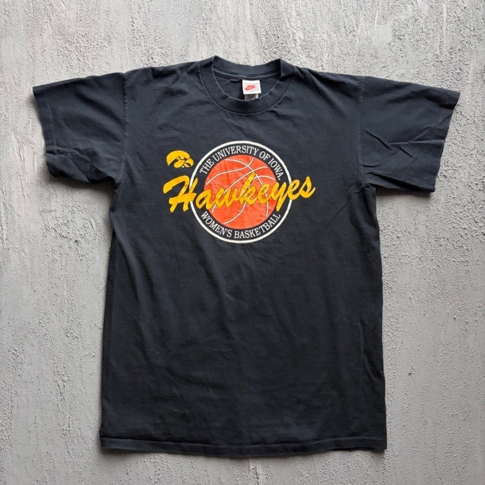 Vintage Iowa Hawkeyes Nike Shirt Large Black 1990s Basketball Gray Tag